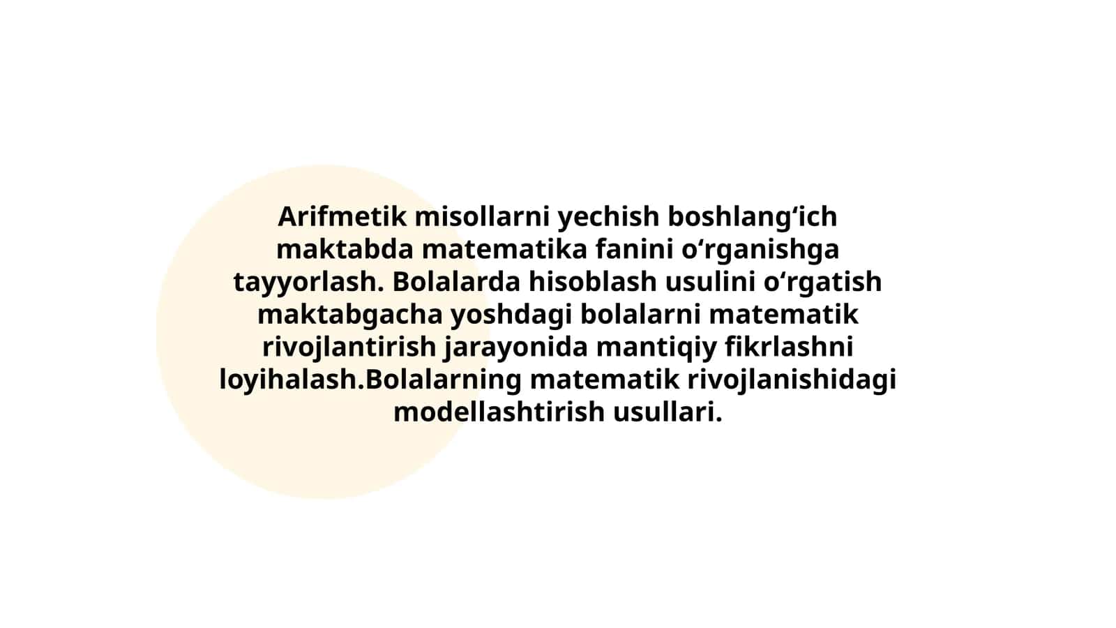 Arifmetik misollarni yechish