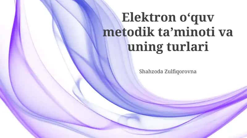 Elektron oʻquv metodik taʼminoti