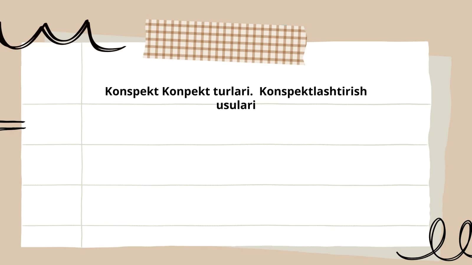 Konspekt Konpekt turlari