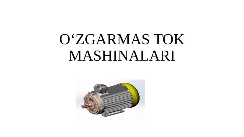 O‘ZGARMASTOK MASHINALARI