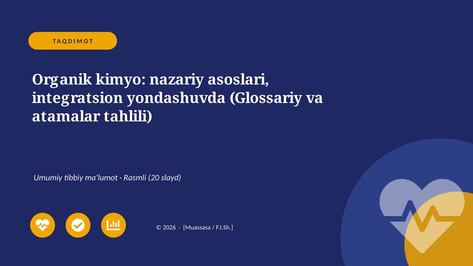 Organik kimyo: nazariy asoslari, integratsion yondashuvda (Glossariy va atamalar tahlili)