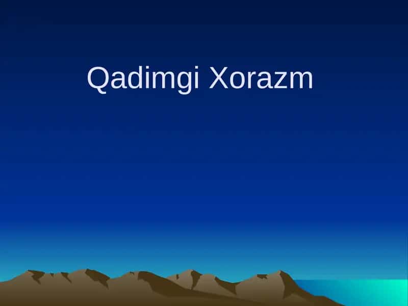 Qadimgi Xorazm