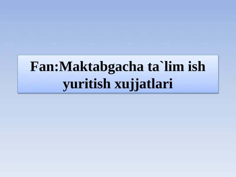 Dmttda ta`lim jarayonining maqsadlari