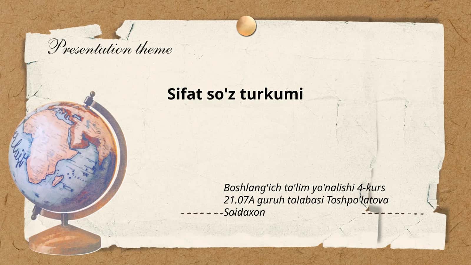 Sifat so'z turkumi
