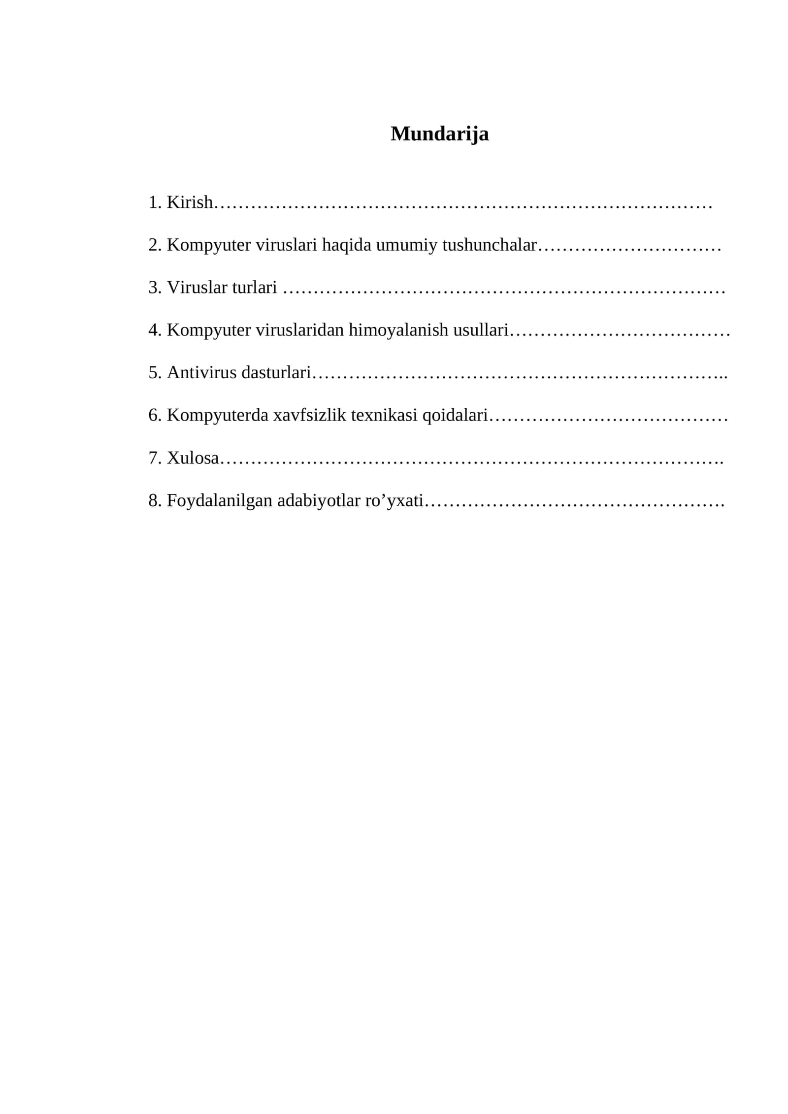 Kompyuter viruslari haqida umumiy tushunchalar