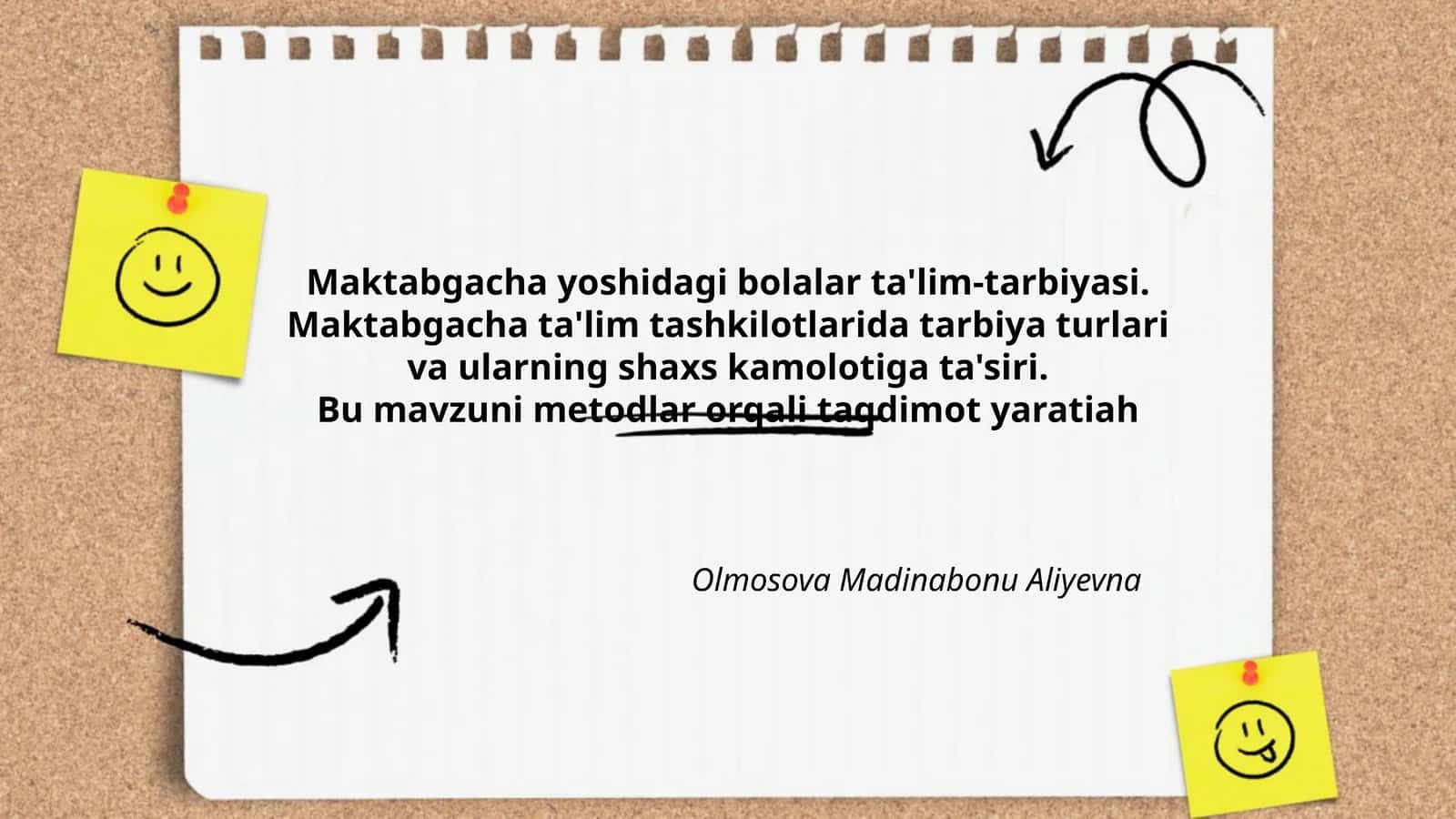 Maktabgacha yoshidagi bolalar ta'lim-tarbiyasi