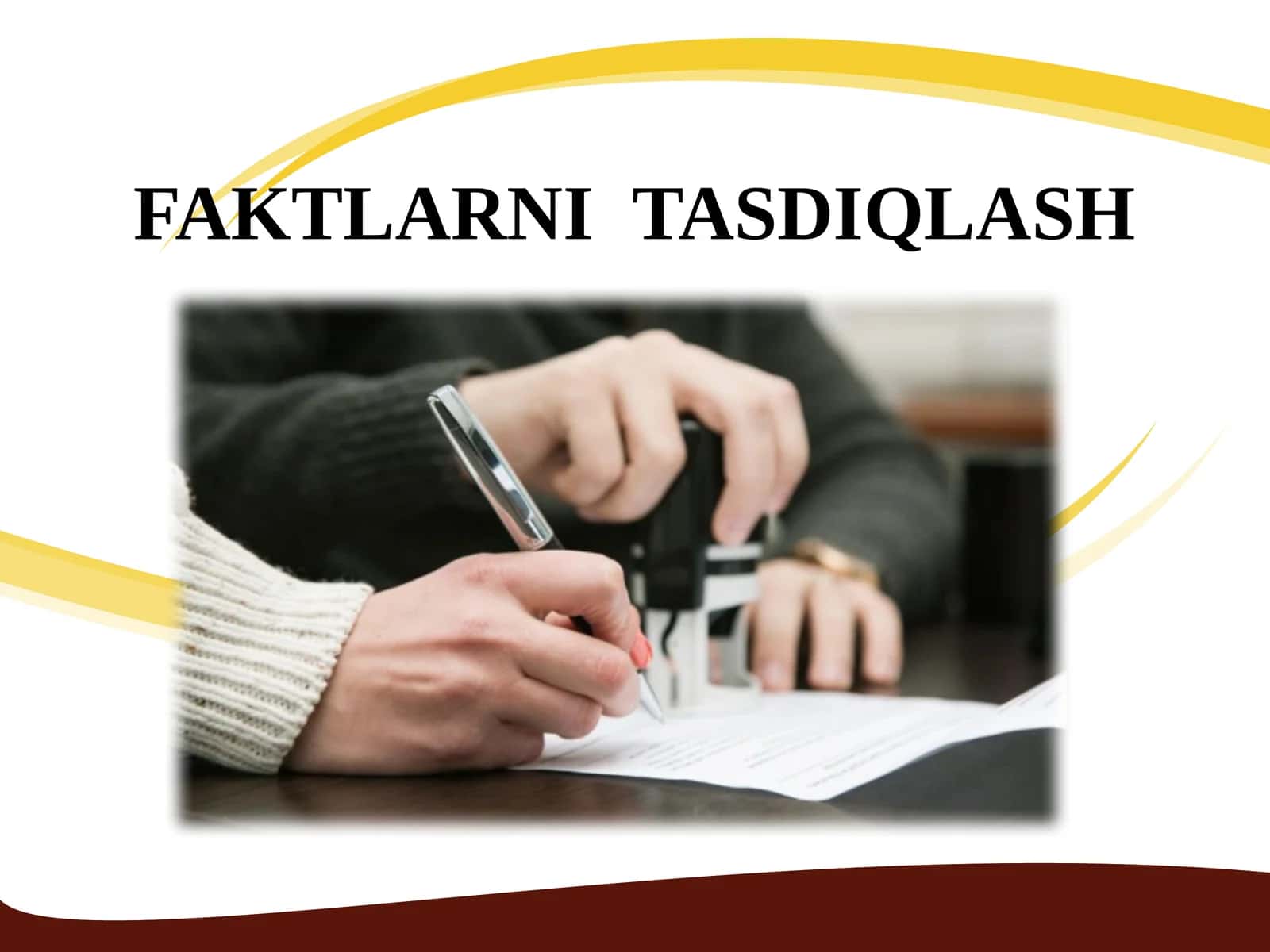 Faktlarni tasdiqlash