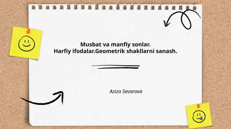 Musbat va manfiy sonlar