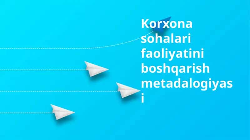 Korxona hududlari faoliyatini boshqarish metodologiyasi
