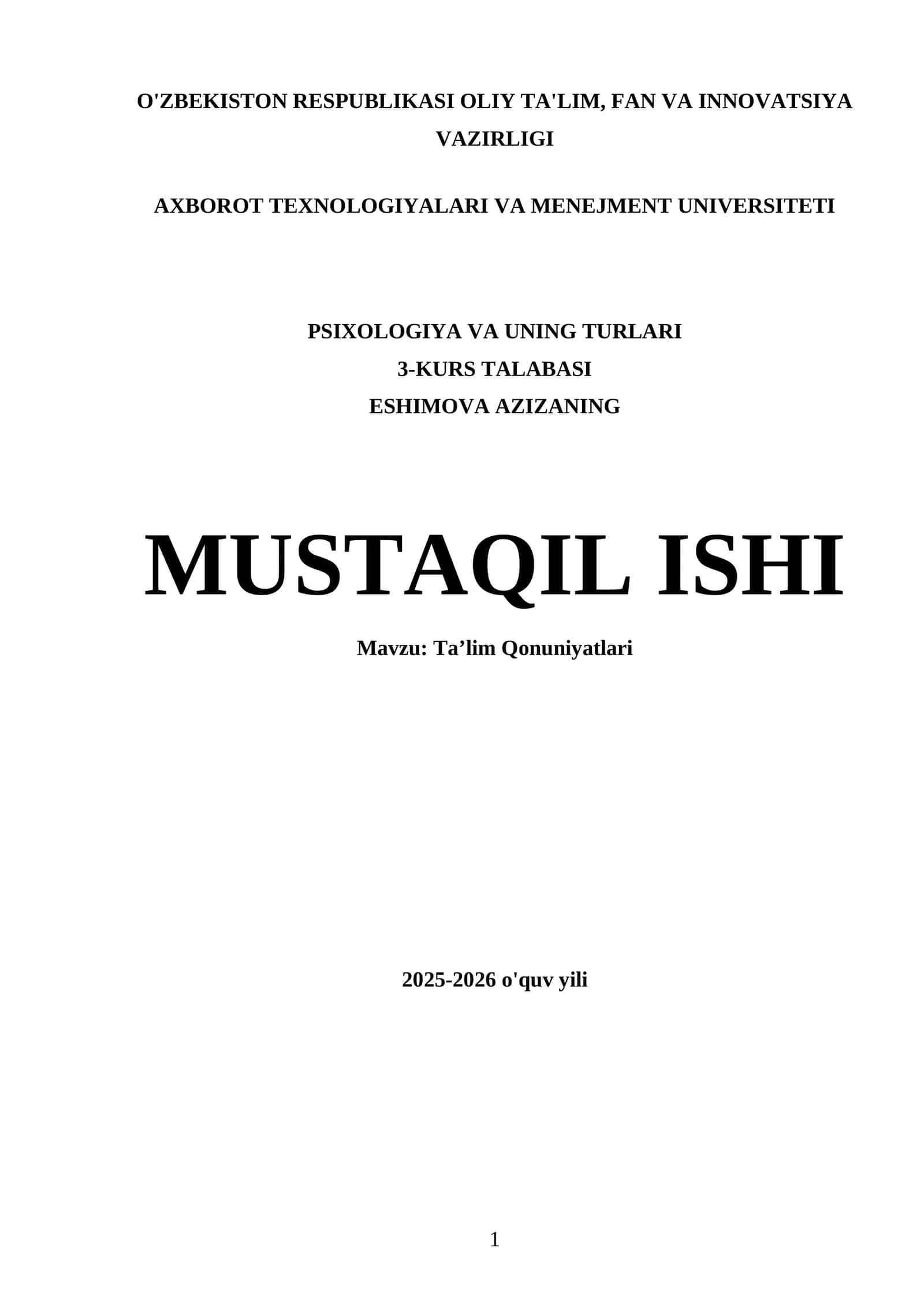 Taʼlim Qonuniyatlari