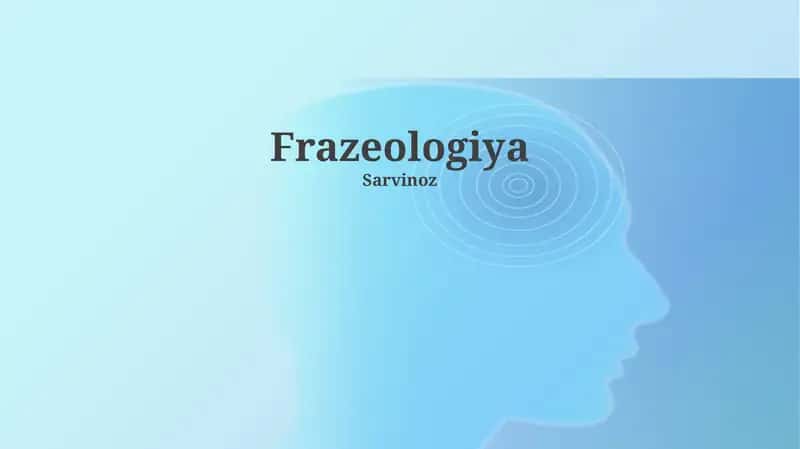 Frazeologiya
