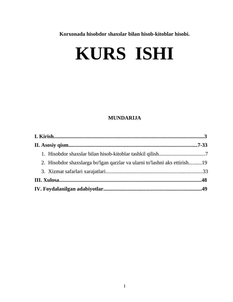 Hisobdor shaxslar bilan hisob-kitoblar hisobi