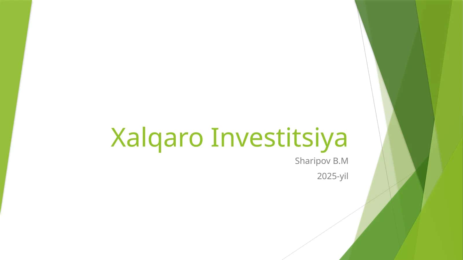 Xalqaro Investitsiya