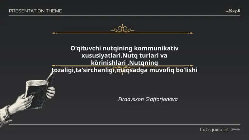 O'qituvchi Nutqining Kommunikativ Xususiyatlari