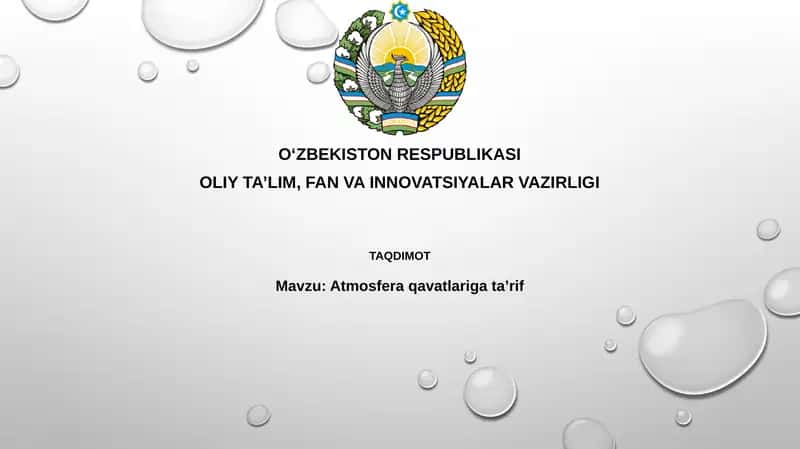 Atmosfera qatlamlari ta'rif