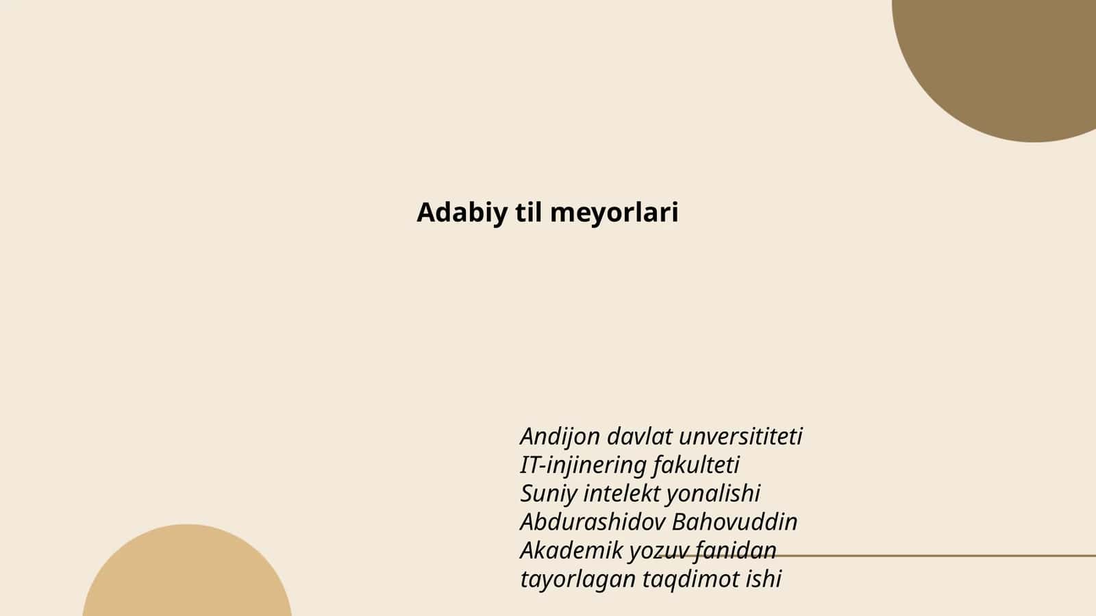 Adabiy til meyorlari