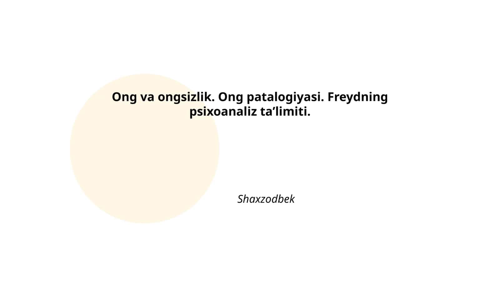 Ong va ongsizlik: asosiy tushuncha va ta'riflar