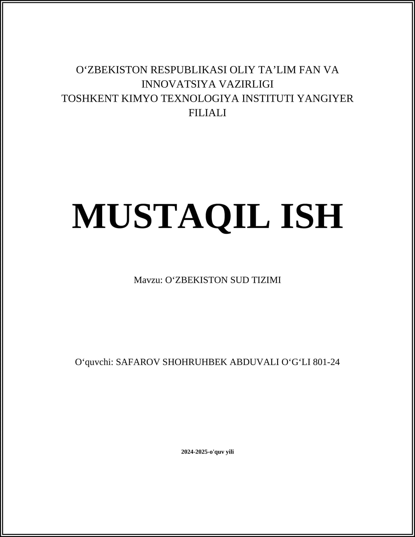 Oʻzbekiston Respublikasi sud tizimi