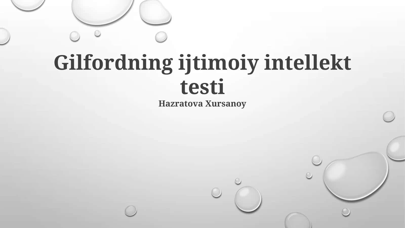 Gilfordning ijtimoiy intellekt testi