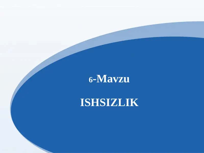 ishsizlik