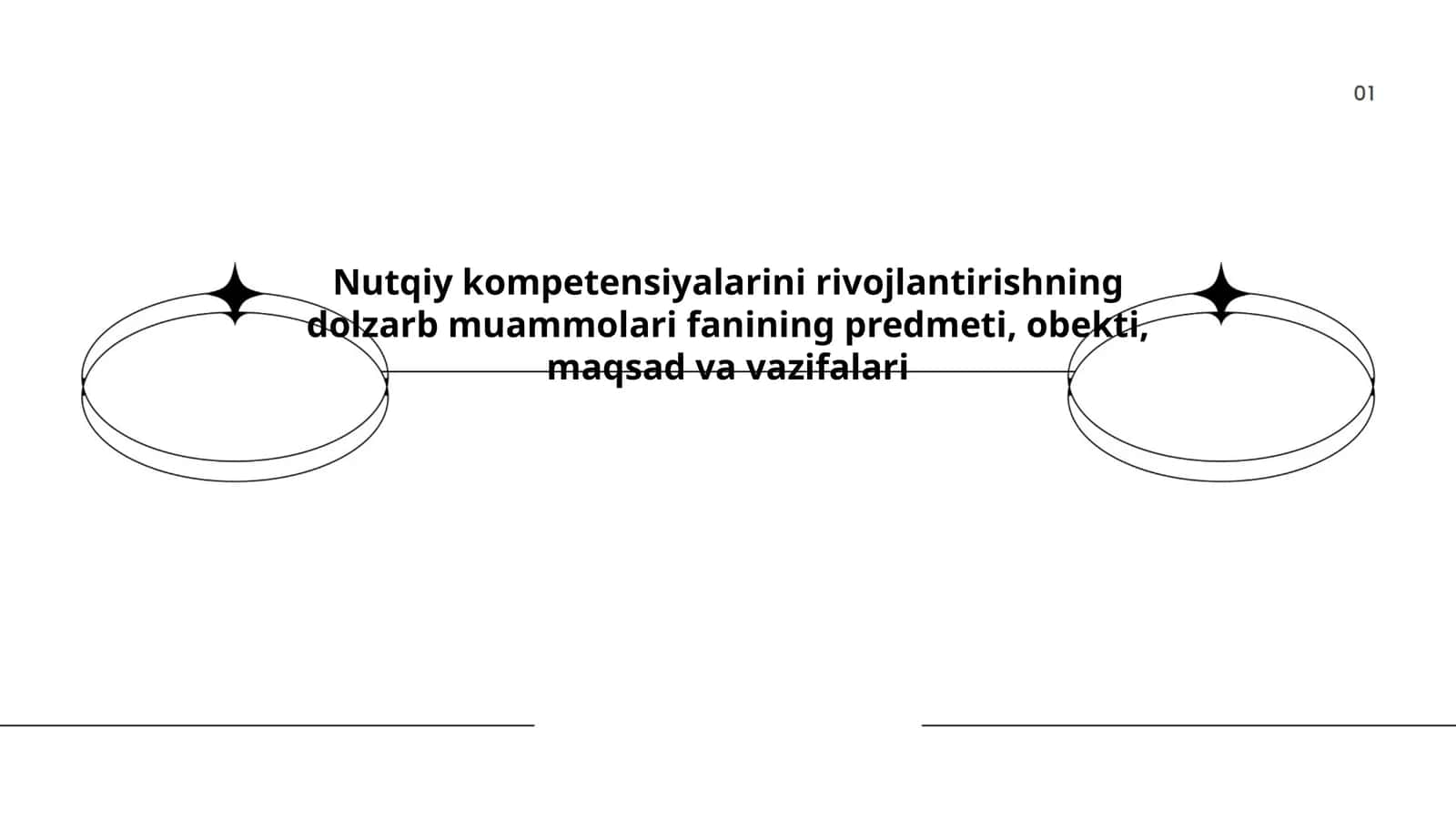 Nutqiy kompetensiyalarini rivojlantirishning dolzarb muammolari fanining predmeti, obekti, maqsad va vazifalari
