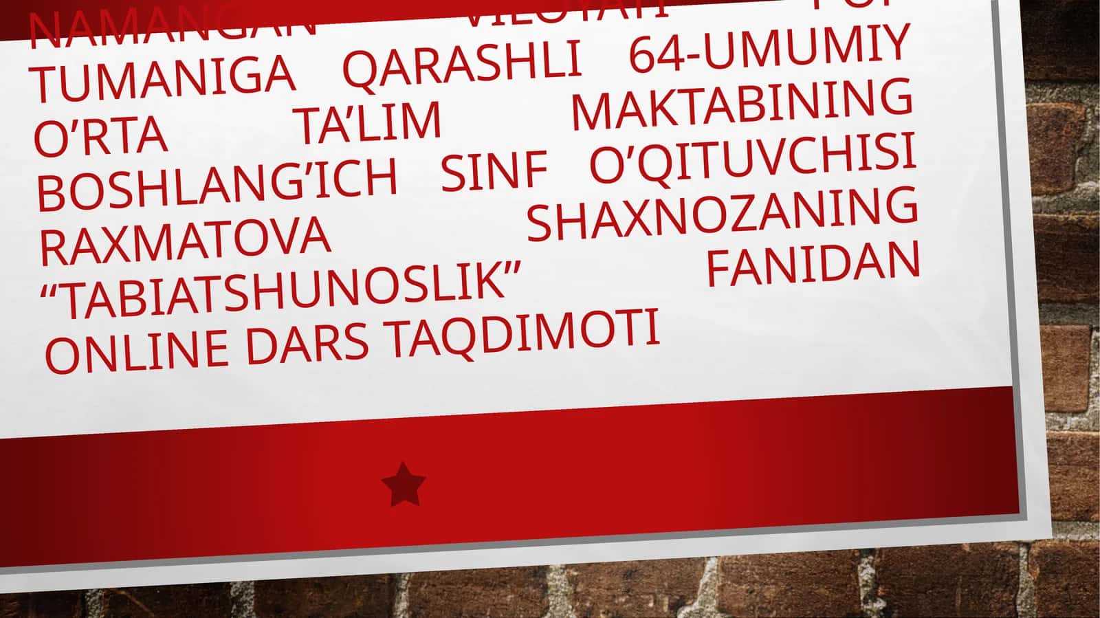 3-sinf Tabiatshunoslik fanidan Odam tanasi, terisi va skeleti dars taqdimoti