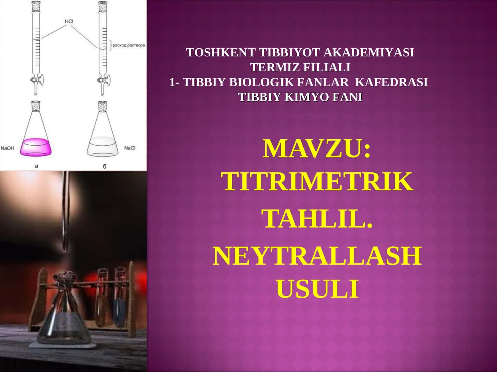 TITRIMETRIK TAHLIL
