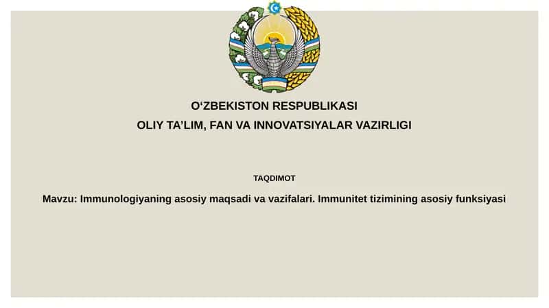 Immunologiyaning asosiy maqsadi