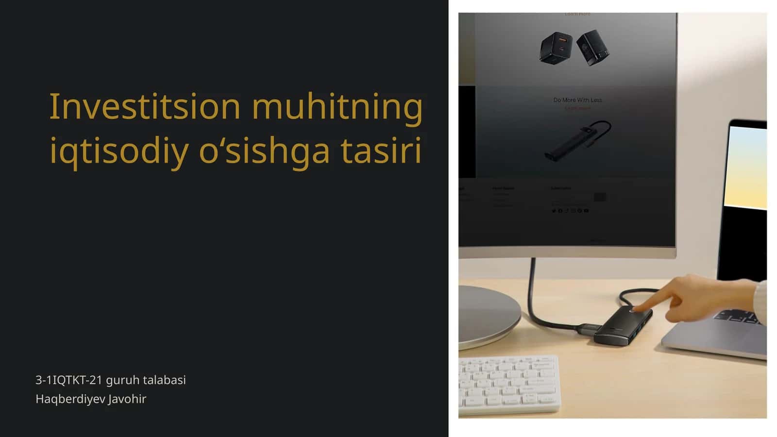 Investitsion muhitning iqtisodiy o‘sishga tasiri