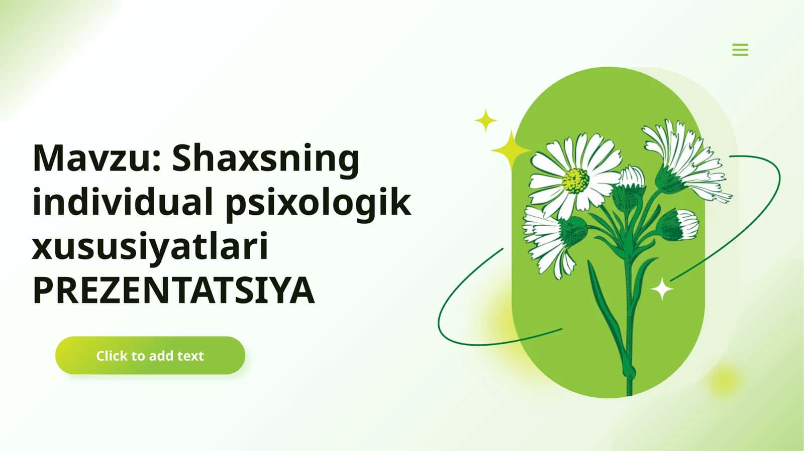 Shaxsning individual psixologik xususiyatlari