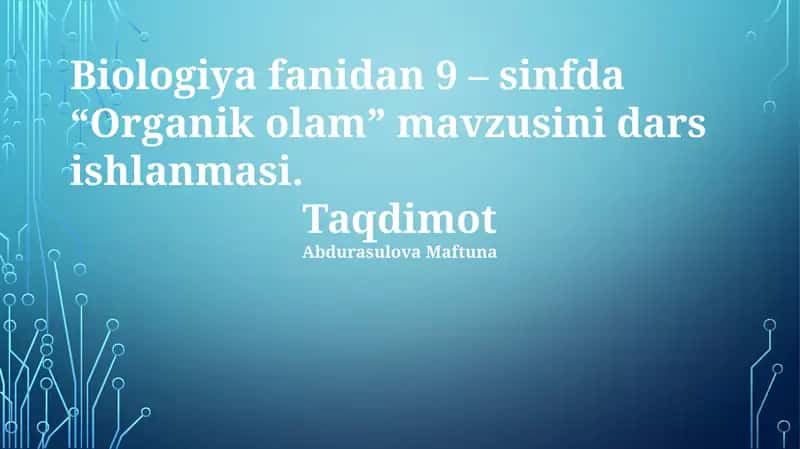 Organik olam