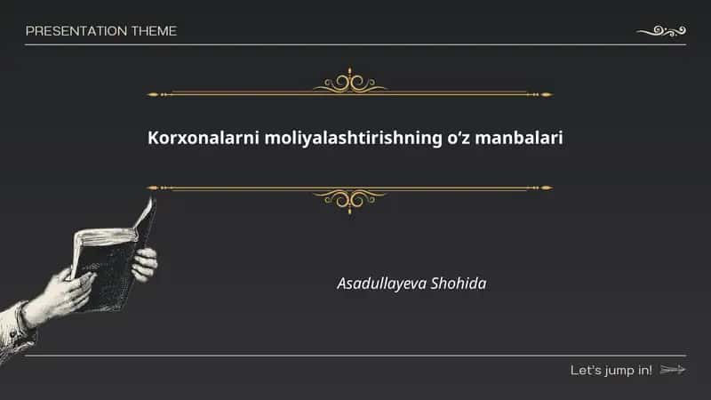 Korxonalarni moliyalashtirishning oʻz manbalari