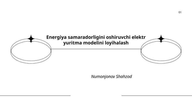 Elektr yuritma modelini loyihalash