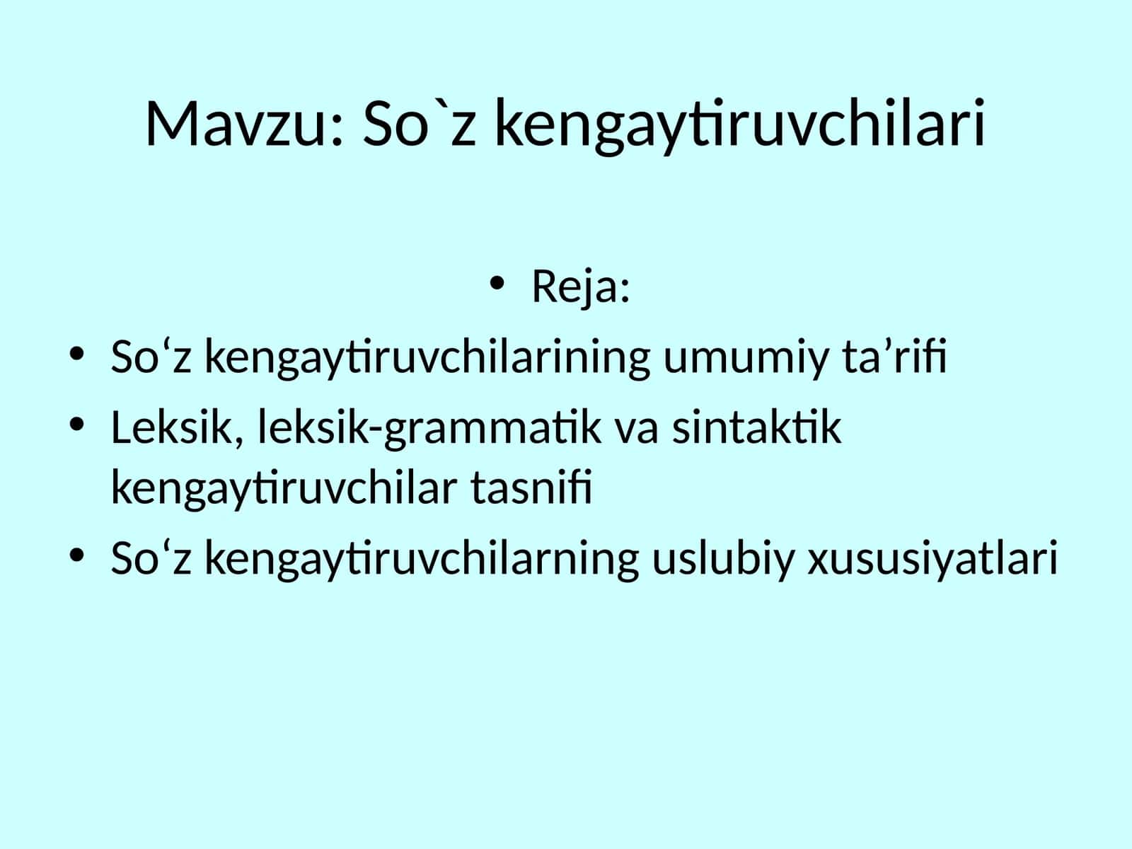 So`z kengaytiruvchilari