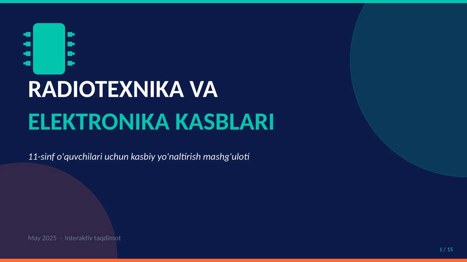 Radio texnika va elektronika soohasi kasblari
