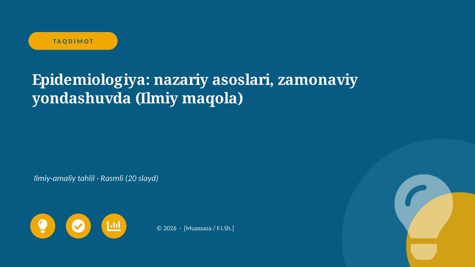 Epidemiologiya: nazariy asoslari, zamonaviy yondashuvda