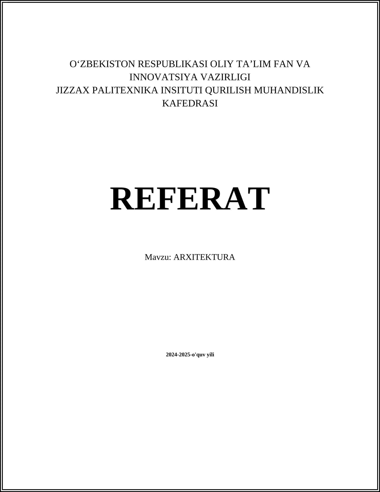 ARXITEKTURA