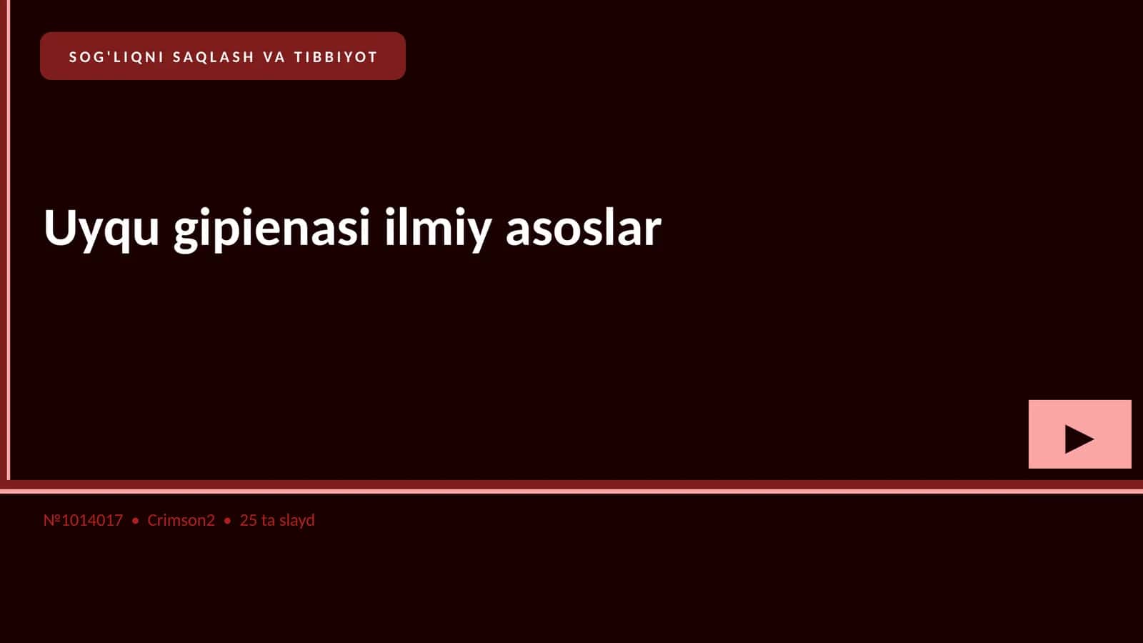 Uyqu gipienasi ilmiy asoslar