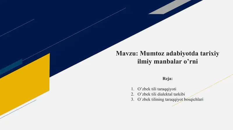 Mumtoz adabiyotda tarixiy ilmiy manbalar o’rni