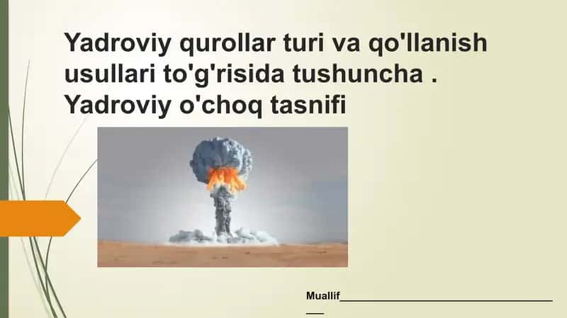 Yadroviy qurollar