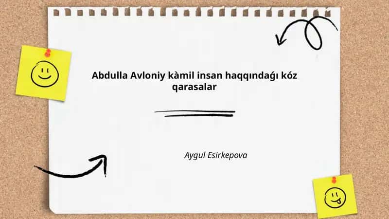 Abdulla Avloniyning kamil inson tushunchasi
