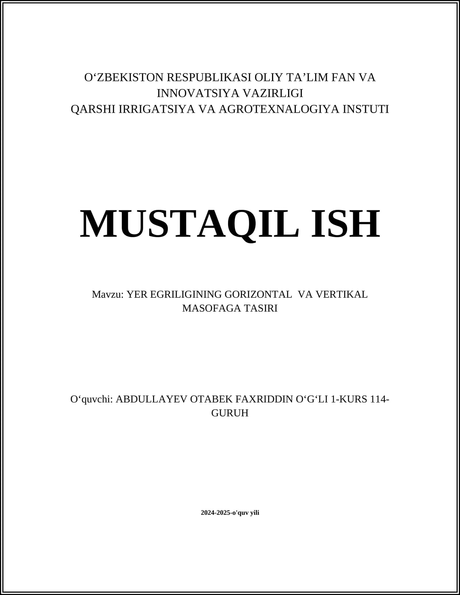 Yer Egriliginin Tasiri