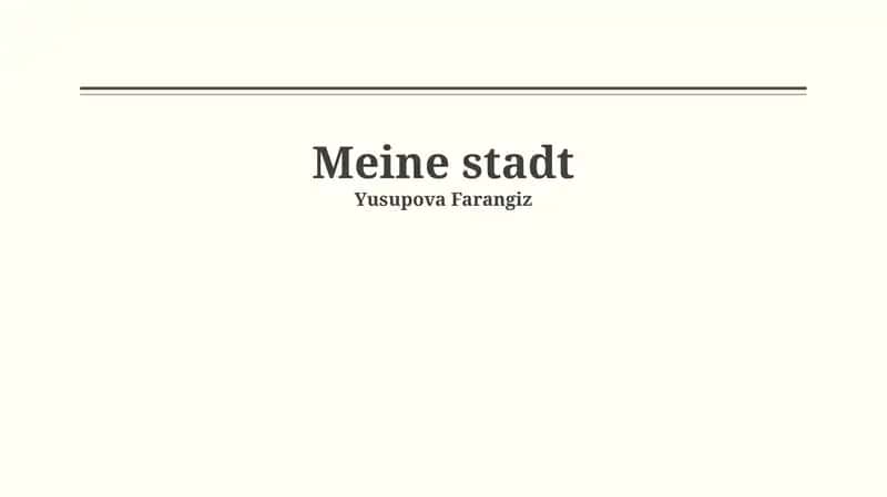 Meine Stadt