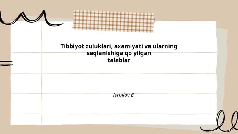 Tibbiyot zuluklari