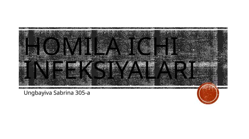 Homila Ichi Infeksiyalari