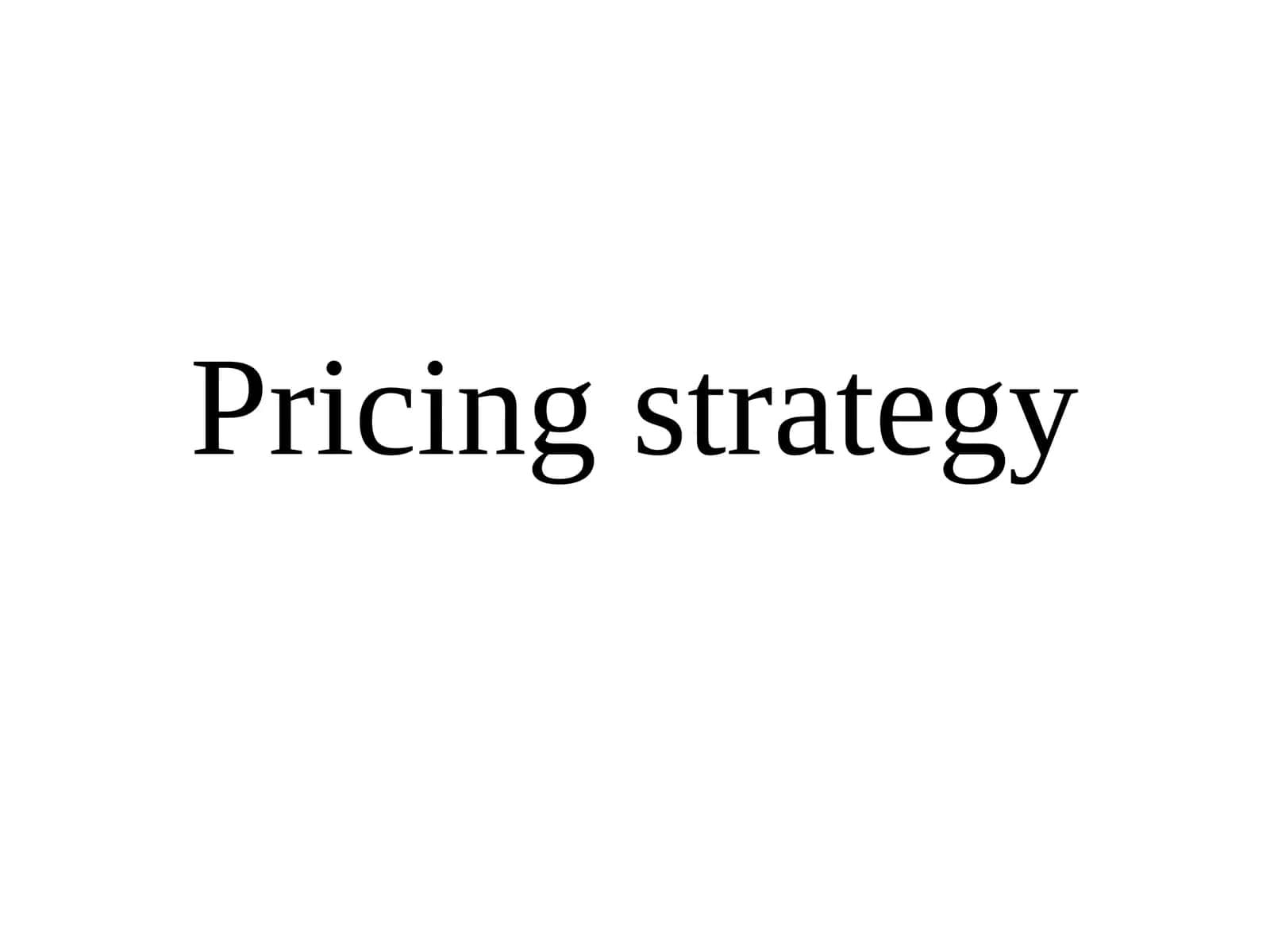 Narxmuniqotilash strategiyalari