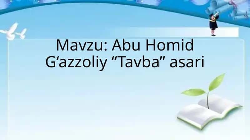 Abu Homid G‘azzoliy “Tavba” asari