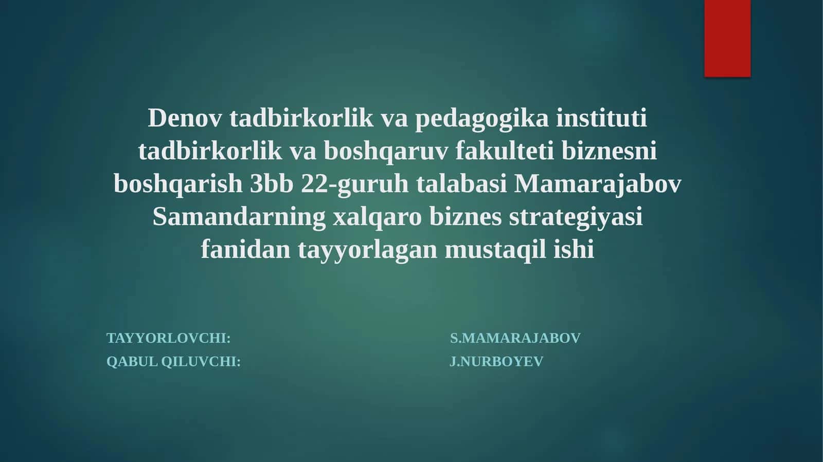 Biznesning boshqarish tadbirlarini tanlash biznes tarixi