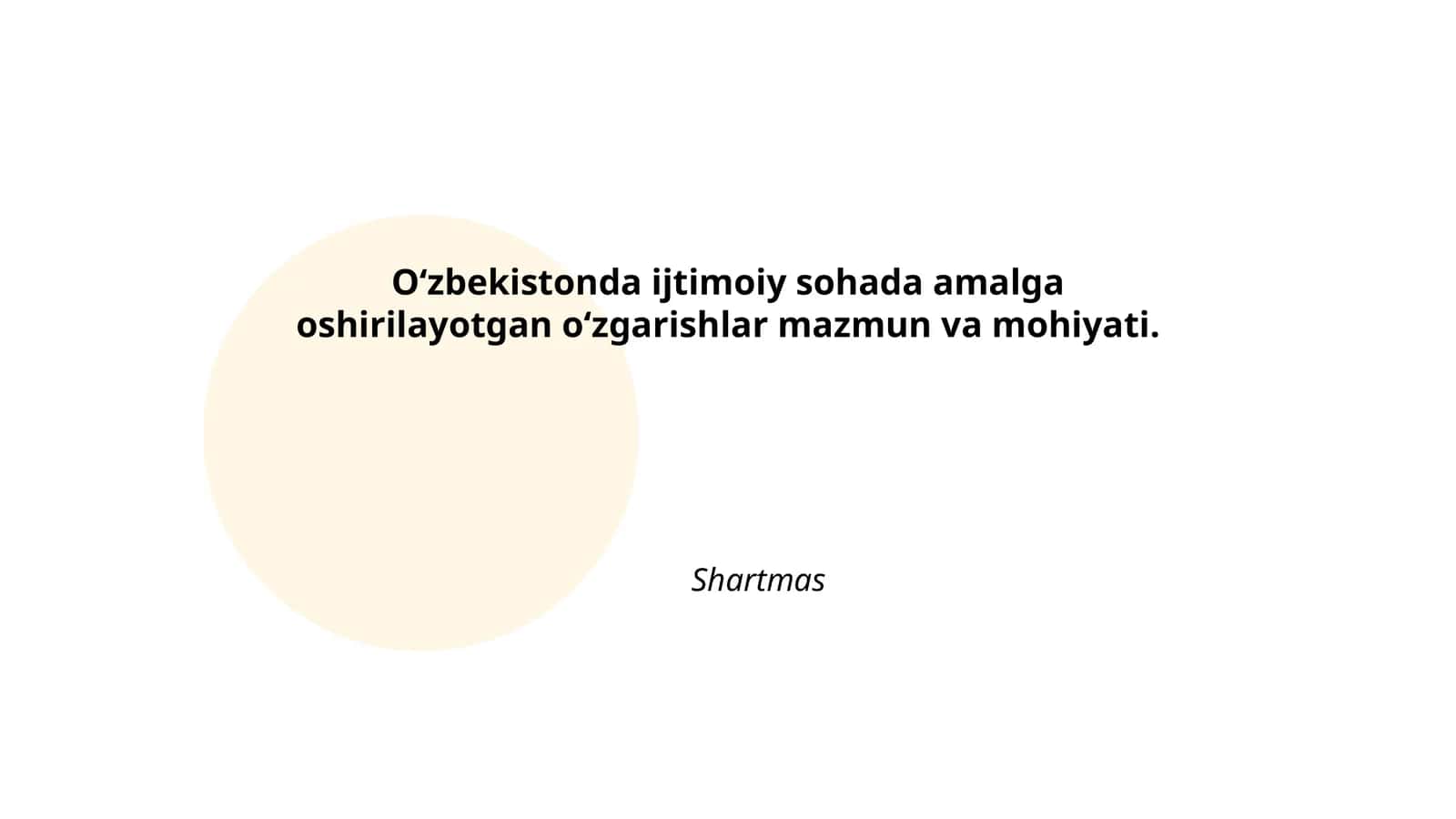 Ijtimoiy siyosatdagi islohotlar va ularning mazmuni
