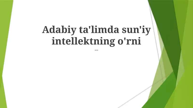 Sun'iy intellekt yordamida adabiy tahlil vositalari